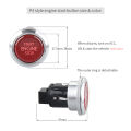 EASYGUARD start stop button keyless go remote engine start optional compatible with oem key fob red button es002-p4 DC 12V. 