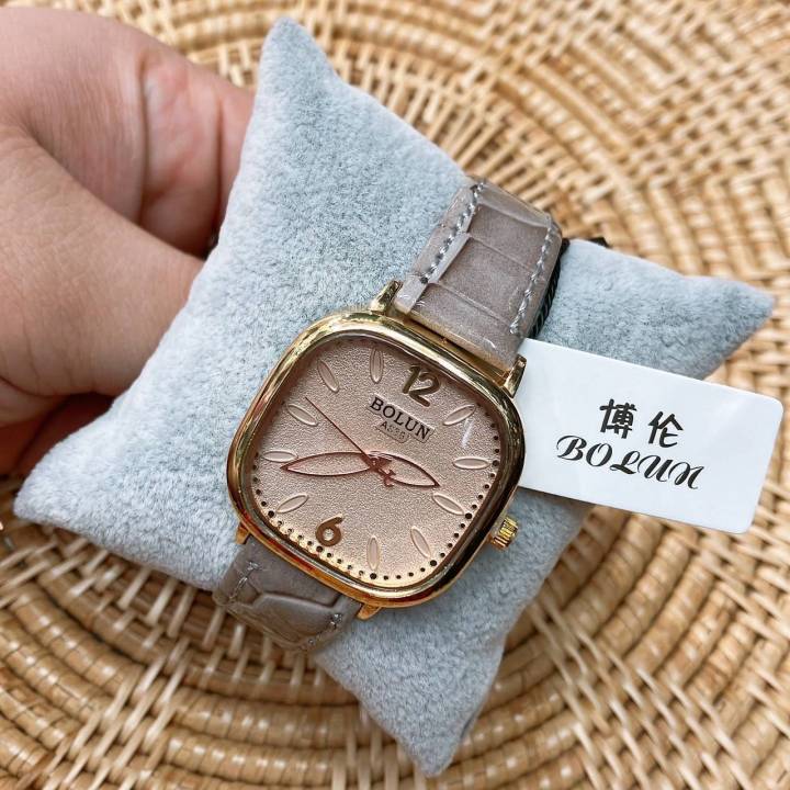 Bolun brand watches 100% authentic brand fine leather strap ladies fashion watches