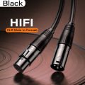 XLR Cable Karaoke Microphone Sound Cannon XLR Extension Cable for Audio Mixer Amplifiers Balanced Analog Audio 3Pin XLR Cord.