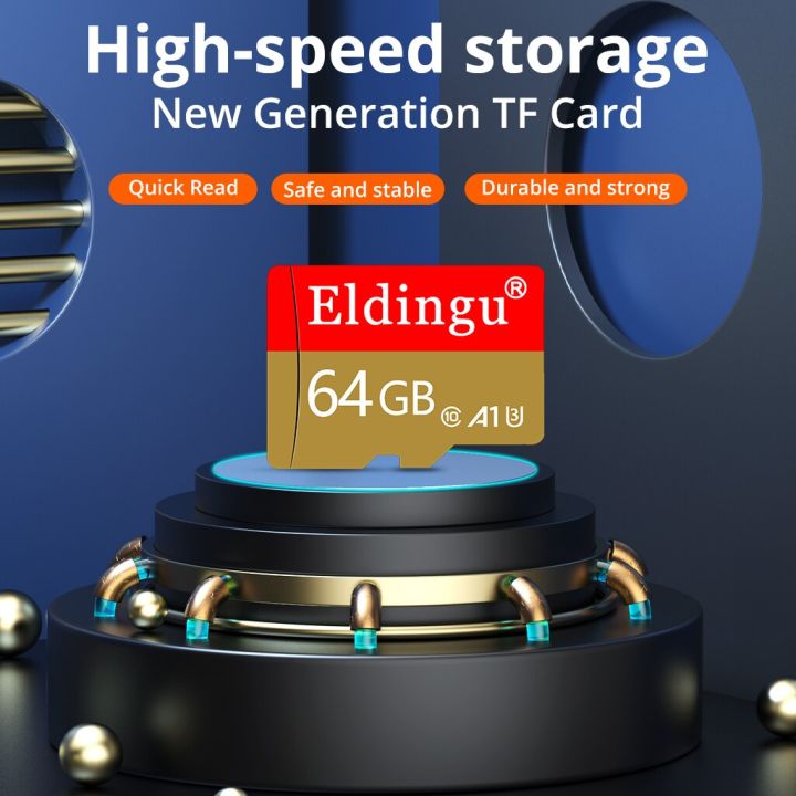 【Stylish】 Eldingu SD Card 64G Class10 A1 for Video MP3 MP4 Memory Card ...