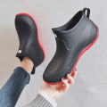 Women's Ankle Rain Boots Summer Wear-resistant Anti-Slip Couple Men And Women Short Rubber Boots Suitable For Outdoor Camp. 
