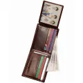 Cow Leather Men Wallets with Coin Pocket Vintage Male Purse RFID Blocking Genuine Leather Men Wallet with Card Holders. 