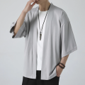 Kimono Men Cloak Kimono Para Hombre Black Coat White Cloak Beach Shirt Summer Haori Men Unisex Samurai Clothing Japanese Men. 