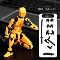 Multi-Jointed Movable Shapeshift Robot 3D Printed Mannequin Lucky 5 Character Action Figures Toys Parent-children Game For Gifts. 