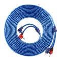 Blue Audio Cable Car Audio Cable Audio Cable 5 Meter AUTO Car Blue Transparent RCA Audio Interconnect Cable Ultra Flexible.