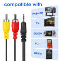 9.84ft/3M AV Cable For GB300/SF2000/FC Video Game Console Audio Video Cable Composite 3 RCA Copper For Gaming Accessories. 