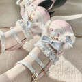 Women's Lolita Mary Jane Shoes, Mid-Heel Round Toe Bow Pumps, Sweet Cute Style, Suitable for Students, Daily and Party Wear..