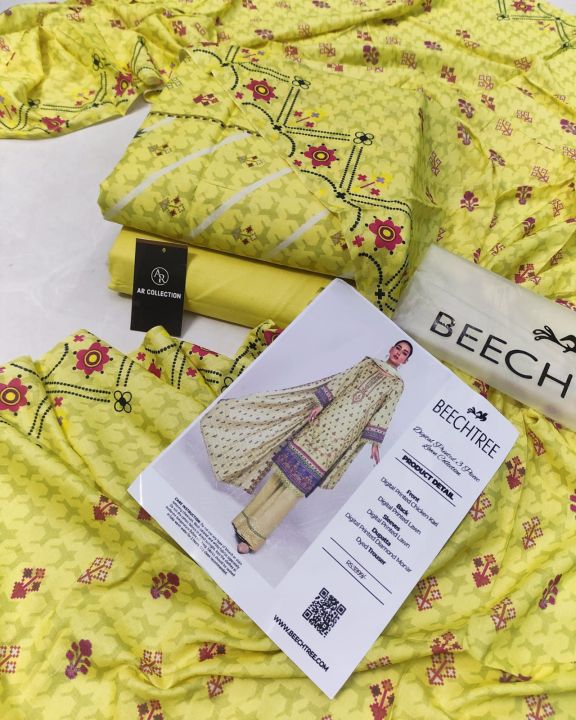 BEECHTREE DIGITAL PRINTED PREMIUM 3PC LAWN COLLECTION 2K24