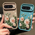Oil Painting Rose Flowers Case For Google Pixel 10 9 8 7 Pro 8A 7A Pixel 9 10 Pro XL Solid Color Shockproof Silicone Phone Cover.