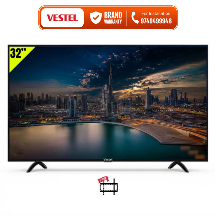VESTEL 32" Normal LED TV | Free Wall Mount | 3 Years Warranty | IPS Panel | Dolby Sound | HDR | 32 Inch Normal Television