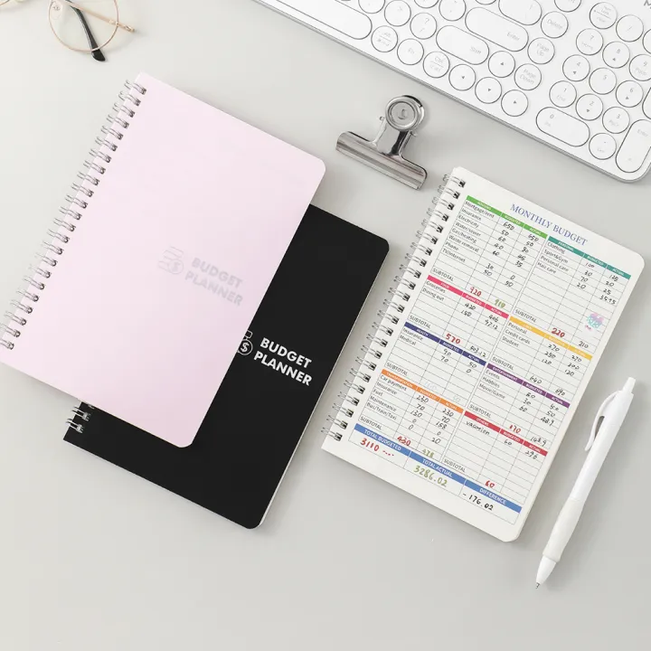 50 sheets Budget Planner Monthly Bill Organizer PVC Hardcover Budget Book For Savings Debt Expense Tracking Notebook