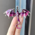 Fashion Enamel Dragon Brooches For Men Women Rhinestone Flying Dragon Clothes Suit Party Office Brooch Pins Jewelry Accessories. 