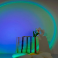 1PC Multicolor Sunset Floor Lamp USB Powered Mood Light for Party & TikTok Background. 