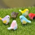 8pcs Miniature Bird Figurines, Mock Animal Toy Mini Cute Pet ModelFOr Fairy Garden, Moss Micro Landscape. 