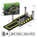Building Blocks Parking Lot Assembly Toy, DIY Car Garage Display Stand Model Kit for Kids Adults Gift Collection. 