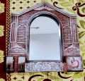 Hut shape Mirror with Beautiful Decore. 