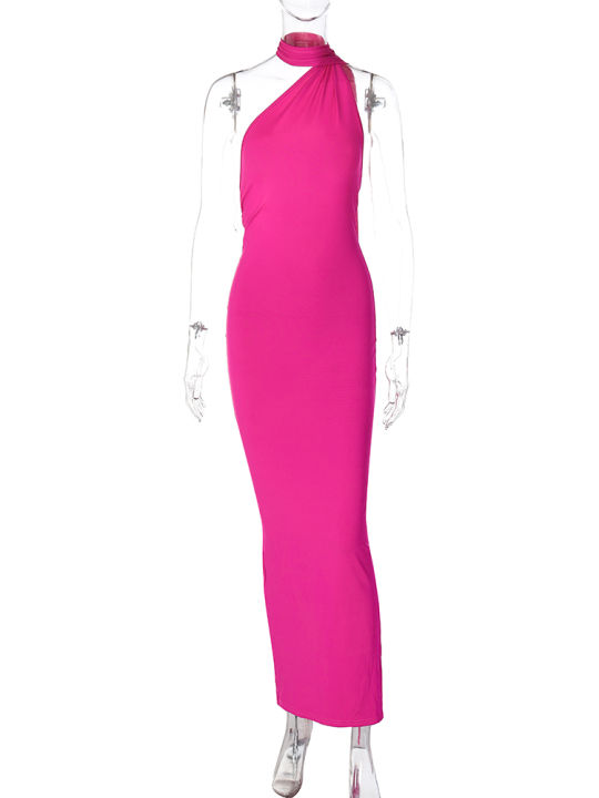 Hugcitar%20One%20Shoulder%20Backless%20Adjustable%20Scarf%20Loop%20Ruched%20%20Maxi%20Dress%20Women%20Elegant%20Y2K%20Streetwear%20Festival%20Outfit%20-%20Image%206