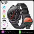 LIGE BWV99 New Smart Watch LED flashlight large display Men 710mAh Battery Sports Fitness Man Watch Bluetooth Call Health Monitoring Men Smartwatch For Android ios.