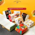 50/100Pcs Thickened Greaseproof Burger Box - Food Grade Disposable Fast Food Take Out Packaging Container. 