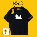BkMk pure cotton cartoon puppy Hong Kong style fashion summer couple. 
