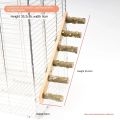 4/6 Steps Wood Ladder Pet Interactive Bird Parrot Toy Ladder for Hamster Cage Funny Grinding Stick Climbing Toy Bird Accessories. 