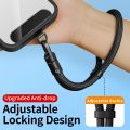 Adjustable Short Phone Lanyard with Tether Tab 360 Degree Rotatable Phone Wrist Strap for IPhone Hanging Cord Strap Clip.