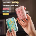 Pop UP Design Dental Floss Storage Box Hilo Floss Dispenser Refillable Teeth Cleaning ToothPick With Teeth Sticks Portable. 