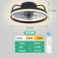 Ceiling Fans With Remote Control and Light LED Lamp Fan Smart Silent Ceiling Fans For Bedroom Living Room Decor Ceiling Lamp. 