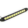 1/2pcs DRL COB Car LED Daytime Running Light White Waterproof Flexible Silicone Highlight Auto COB Lamp Car Exterior Accessories.
