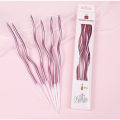 Spiral Twisty Gold Long Stick Metallic Candle for Birthday, Wedding Party and Cake Decoration 6 pieces.