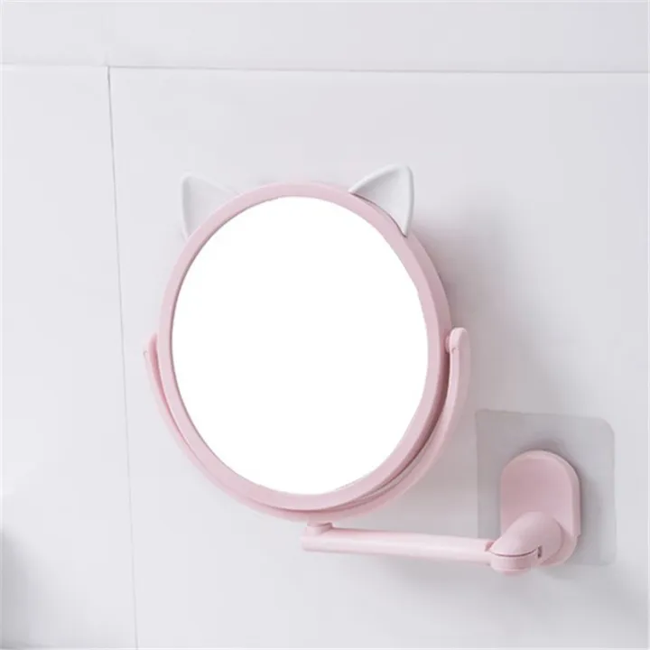 Wall%20Mounted%20Mirror%20Folding%20Arm%20Extend%20Bathroom%20Mirror%20Without%20Drill%20Cat%20Ear%20Single%20Side%20Cosmetic%20Makeup%20Mirror%20Space%20Saving%20-%20Image%202