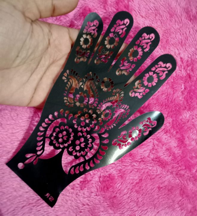 5%20pcs%20Mehndi%20Sticker%20Henna%20Stencil%20Indian%20Style%20Flower%20Lace%20Hands%20Glitter%20Airbrush%20for%20Women%20Hand%20Paint%20Mehndi%20Tattoo%20Template%20-%20Image%202