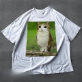 Camiseta de gato Meowl Meme camiseta divertida de gato Meme camiseta de gato y búho Brainrot Meowl camiseta de gatito. 