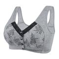 Wireless Bralette Comfortable Underwear Middle-aged Elderly Women Lace Chest Wrap Ultra-thin Mom Front Open Buckle Cotton. 