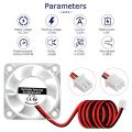 2pcs 40mm RGB Fan 12V 24V Ender 3 Fan Upgrade 24 Volt Fans LED Colorful 4010 Hydraulic Bearing, Works with Ender 3 Pro 3X CR-10S. 