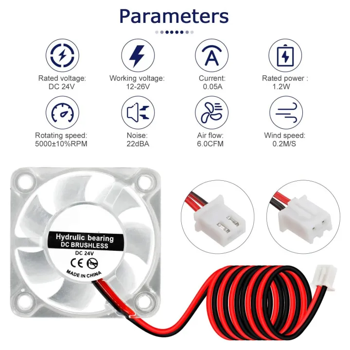 2pcs%2040mm%20RGB%20Fan%2012V%2024V%20Ender%203%20Fan%20Upgrade%2024%20Volt%20Fans%20LED%20Colorful%204010%20Hydraulic%20Bearing,%20Works%20with%20Ender%203%20Pro%203X%20CR-10S%20-%20Image%203