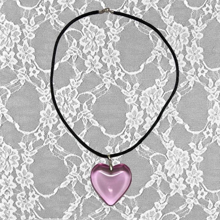 Gothic%20Wine%20Red%20Glass%20Crystal%20Big%20Heart%20Necklace%20Y2K%20Grunge%20Punk%20Puffy%20Heart%20Cord%20Rope%20Chain%20Pendant%20Necklace%20Women%20Girls%20Gift%20-%20Image%203