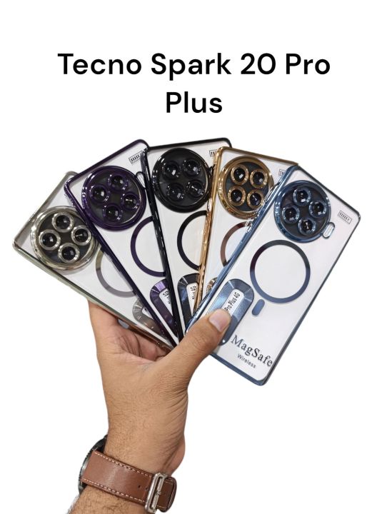 Tecno Spark 20 Pro Plus ( Spark 20 Pro+ ) Back Cover Chrome Case With Camera Protection Back Cover