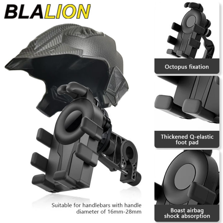 BLALION Motorcycle Cell Phone Holder Shockproof Smartphone Handlebar & Rearview Mirror Mount Airbag Shock Absorber Bracket