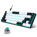 68 Keys Mechanical Keyboard Ergonomics RGB Backlit LED Hot Swappable Blue Switch Gaming Keyboard for PC Laptop Office. 