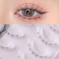 5 Pair Clear Band Lower Eyelashes Handmade False Eyelashes Bottom Lashes Natural Manga Lashes douyin makeup lash Extension.