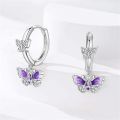 2025 Stud Earrings For Women 925 Sterling Silver Colorful Starfish Shell Sparkling Butterfly Luxury Fine Jewelry Girl's Earrings.