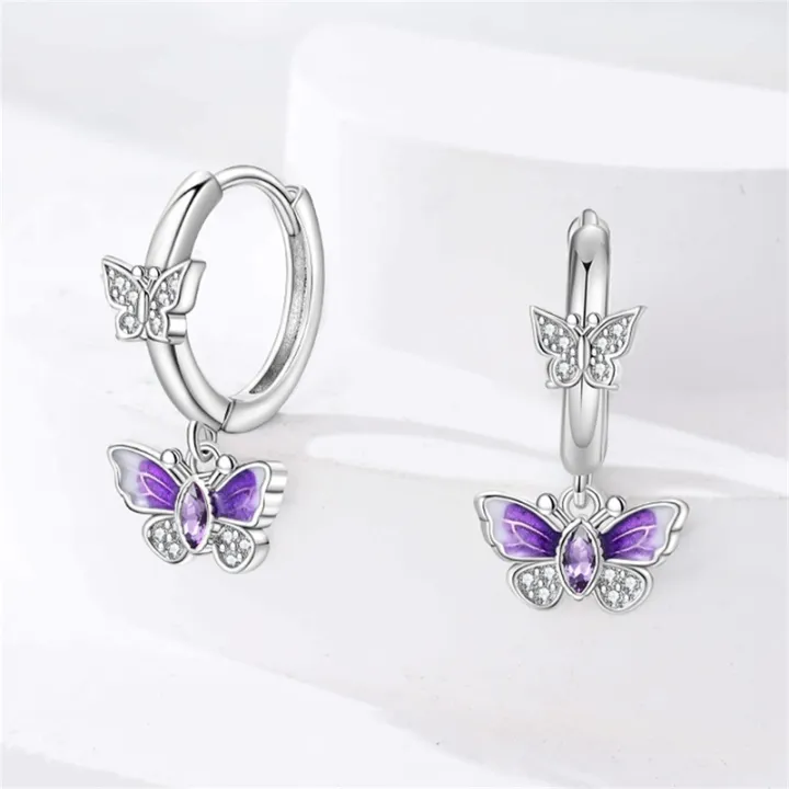 2025%20Stud%20Earrings%20For%20Women%20925%20Sterling%20Silver%20Colorful%20Starfish%20Shell%20Sparkling%20Butterfly%20Luxury%20Fine%20Jewelry%20Girl's%20Earrings%20-%20Image%206