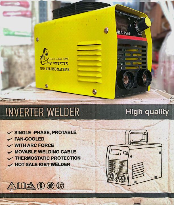 Inverter Welding Machine – IGBT Inverter Welding Machine – 250A MMA ARC Welder – Portable Single Phase, Fan-Cooled, ARC Force Control, Thermostatic Protection – Heavy Duty Electric Welding Plant for Home & Industrial Use