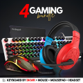 RGB Gaming Keyboard and Mouse and Headphones Combo with FREE Mousepad in Low price ~ Mechanical Feeling Gaming Key Board with 7 light RGB Gaming Mouse ~ Wired Keyboards for Mobile Gaming, Pubg, Laptop, PC, Minecraft, Xbox - 112 Keys - By FunBug. 