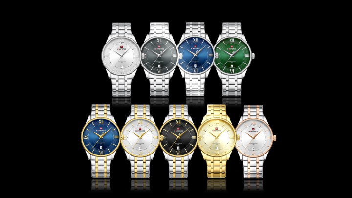 Navi-Force NF 9272S men's quartz calendar watch, characterized by a modern casual style that balances formal elegance with daily durability-S/BE/S