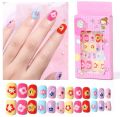 12 / 24 pcs/ set Kids Square Printed Press-On Nails, Artificial nails for Kids, Children Nail art, Gift for baby girls, Birthday gift for baby girls, Accessories for baby girls. 