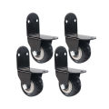 4Pcs L-Shaped Bracket Casters Wheels ,Furniture Caster,with Screws,120kg Load Capacity,for Cots,Flower Stands,Desks. 