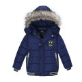 Keep Warm Autumn Winter Boys Jacket Fur Collar Hooded Baby Coat Fashion Zipper Boy Outerwear 2-6 Year Kids Clothes Birthday . 
