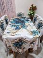 Digital 3D Print Dining Table Cloth Runner And 06 Chair Cover Full Set - Digital 3D Print Table Cloth And Chair Cover Set.